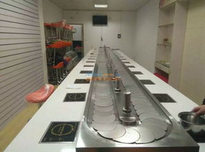 丰镇回转自助火锅设备 丰镇回转小火锅传送带 南京爱鑫聚机械设备